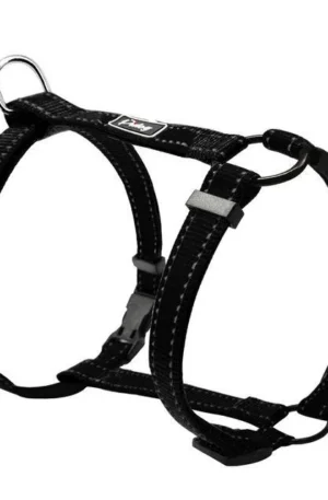 reflective-adjustable-h-type-dog-harness-black