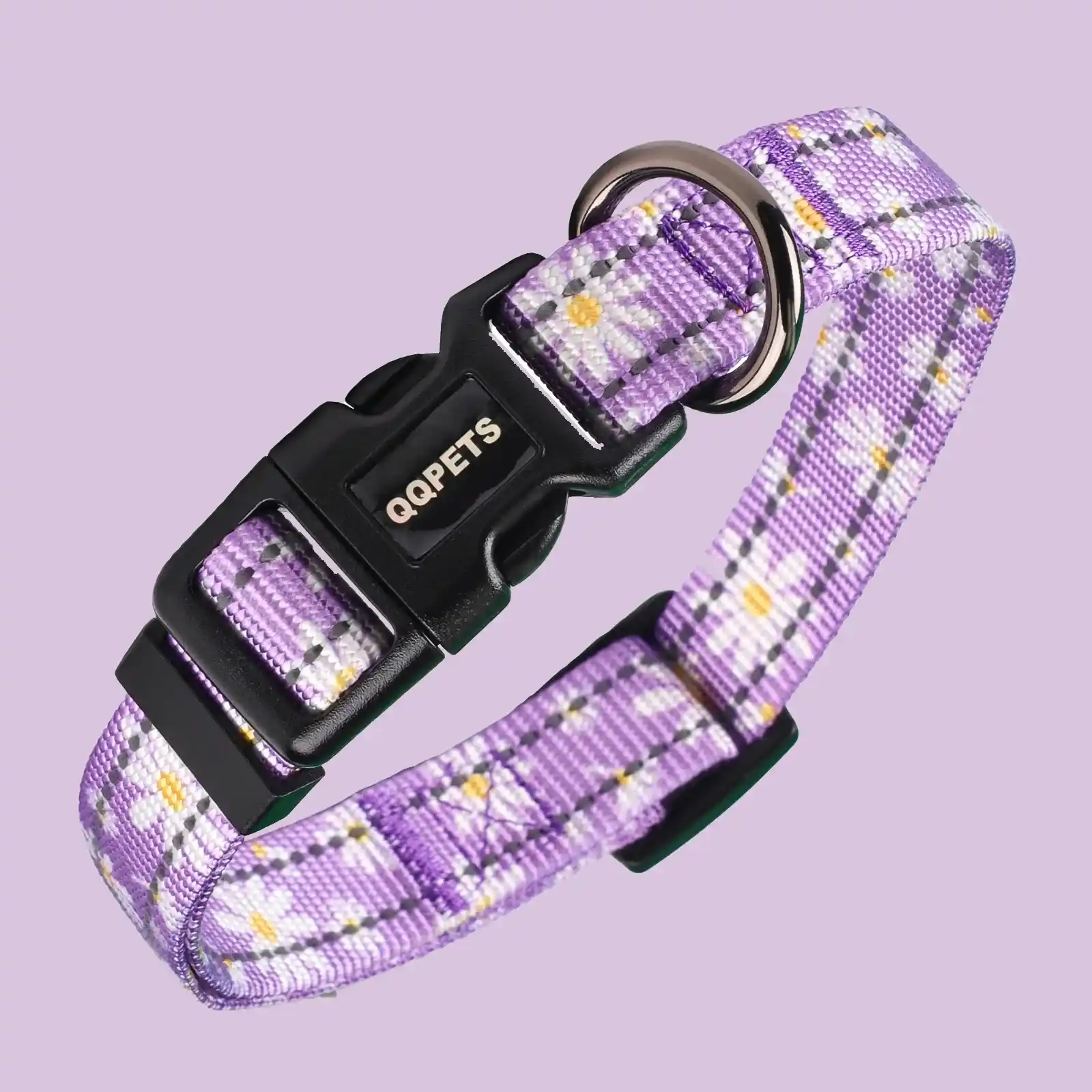 A collection of colorful and varied custom dog collars.