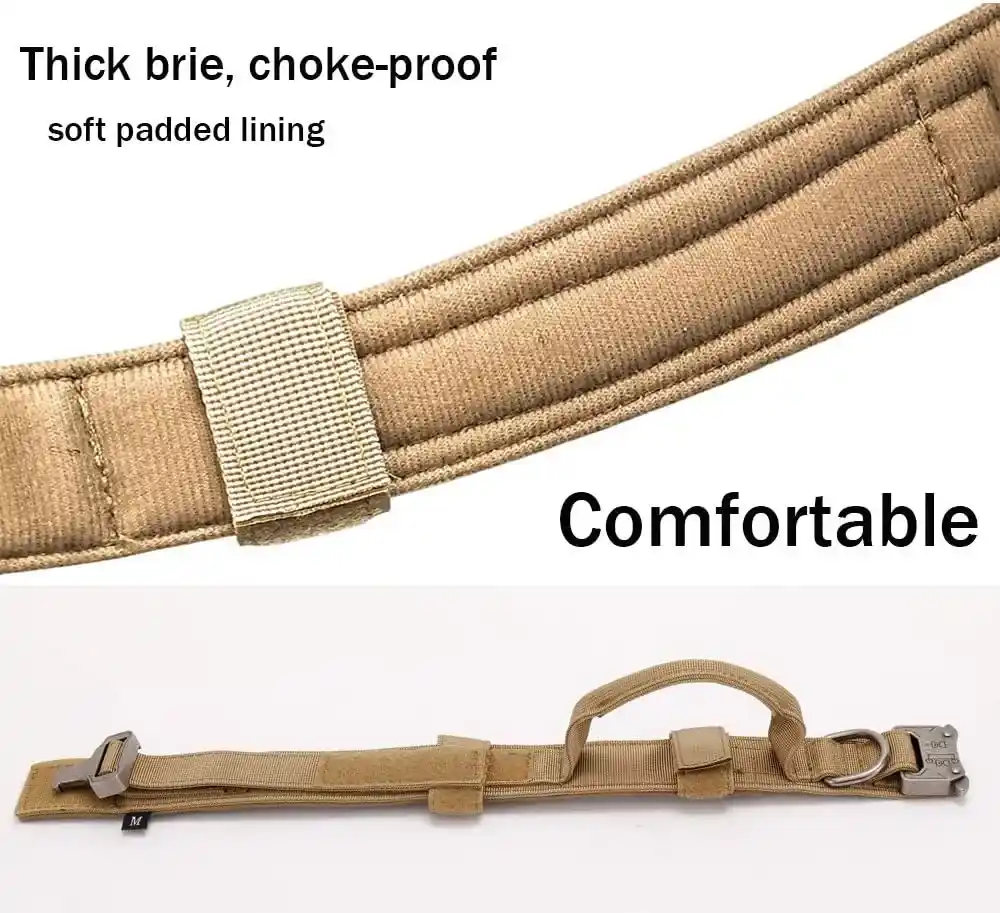 Boloshine Collare Tattico Per Cani, Collari Militare Morbido Regolabili Con Manico E Fibbia In Metallo Per Cani Di Taglia Media E Grande