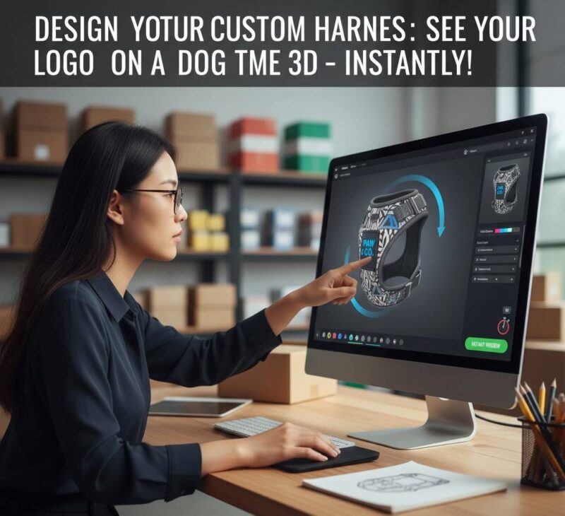 What Competitors Don't Have: See Your Custom Logo on a Dog Harness in ...