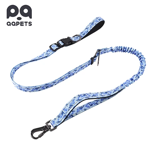 A high-quality, custom-patterned dog lead, representing brand uniqueness.