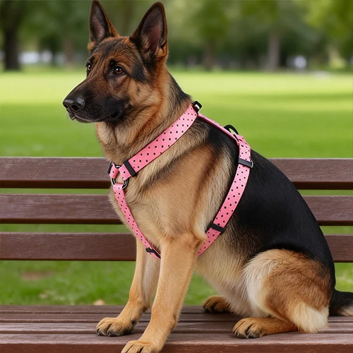 A vibrant dog collar, raising questions about the true origin of "Made in USA" products and highlighting global component sourcing.