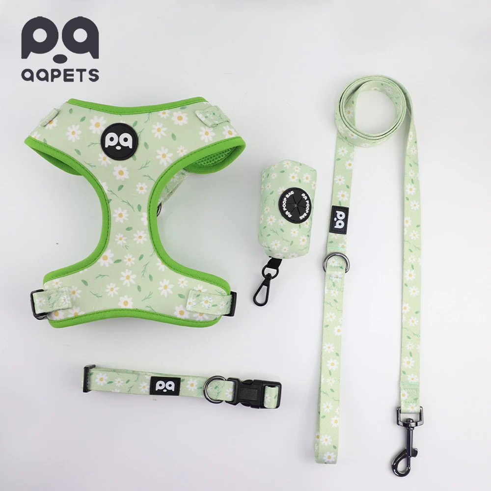 A vibrant, high-quality custom dog harness that looks both durable and stylish.