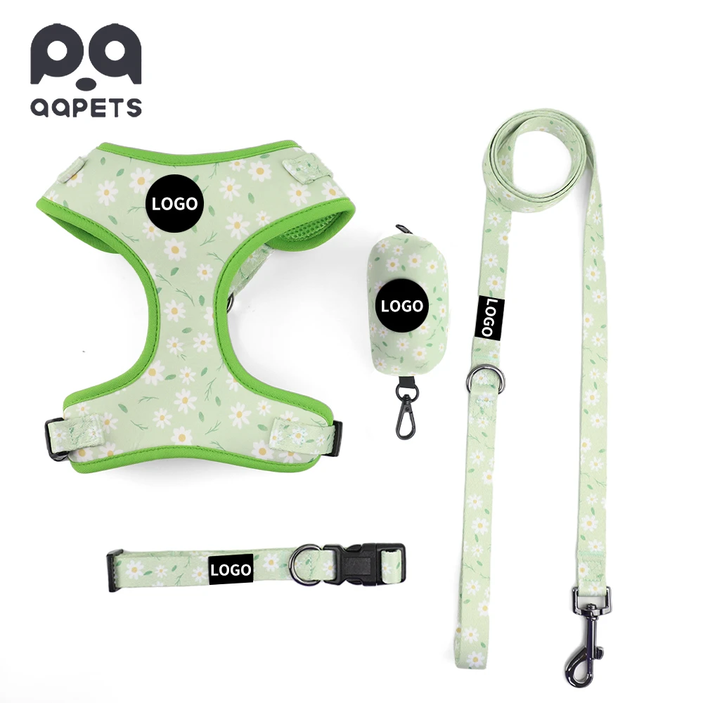 A happy dog wearing a comfortable, custom-designed harness, ideal for the Canadian outdoors.