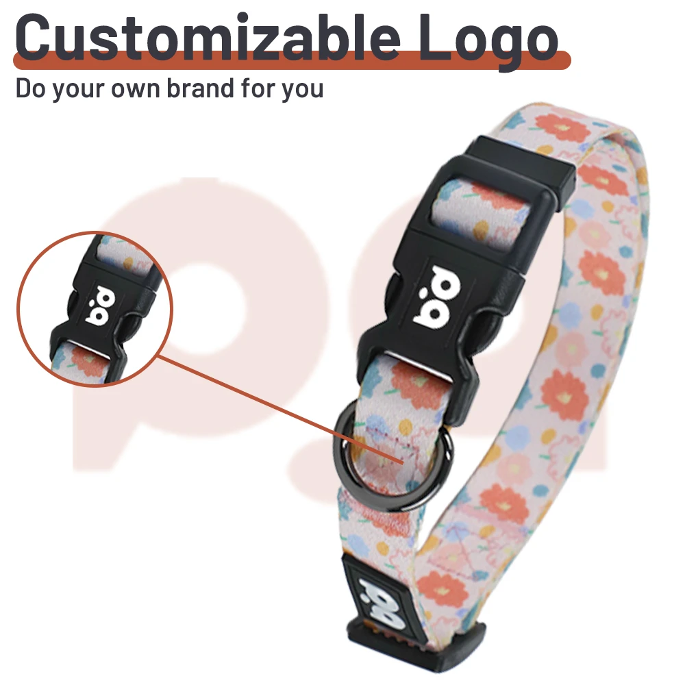 A detailed close-up shot of a high-quality, durable D-ring and stitching on a dog leash.