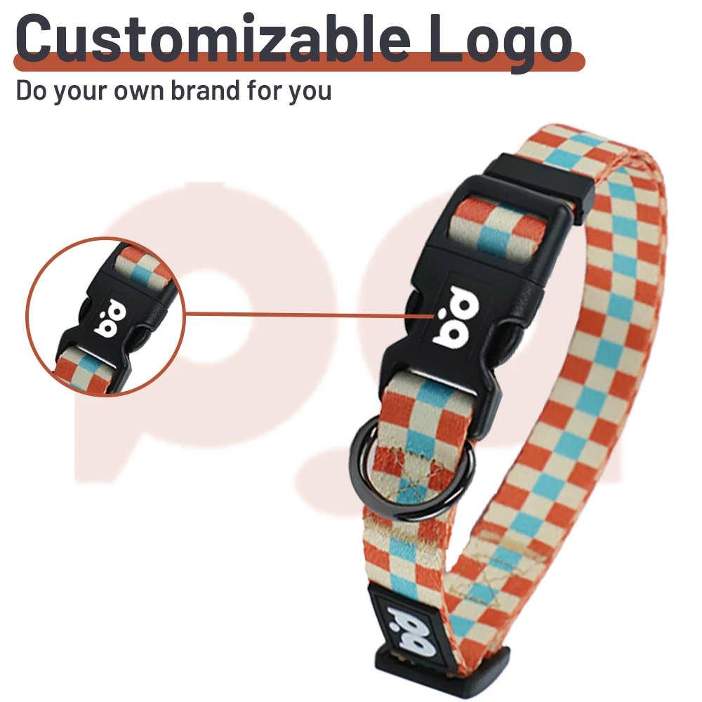 A set of custom designed collars and leashes, showing design variety.