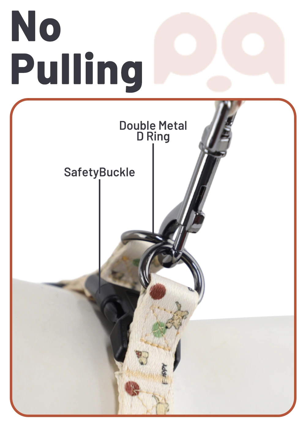 A hand using a tablet to rotate a 3D model of a custom step-in dog harness.