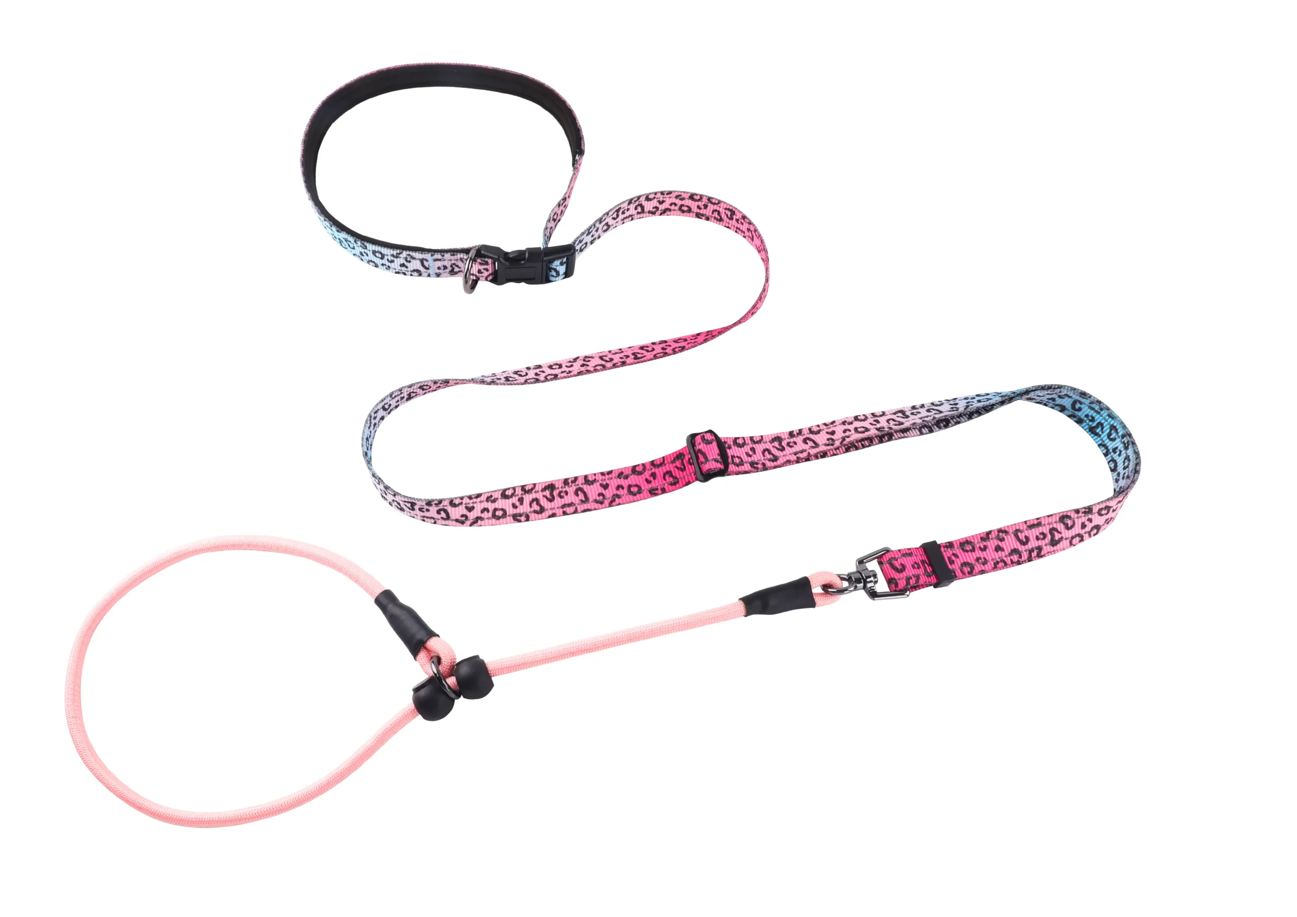A close-up of a P-leash showing vibrant, consistent color on the webbing.