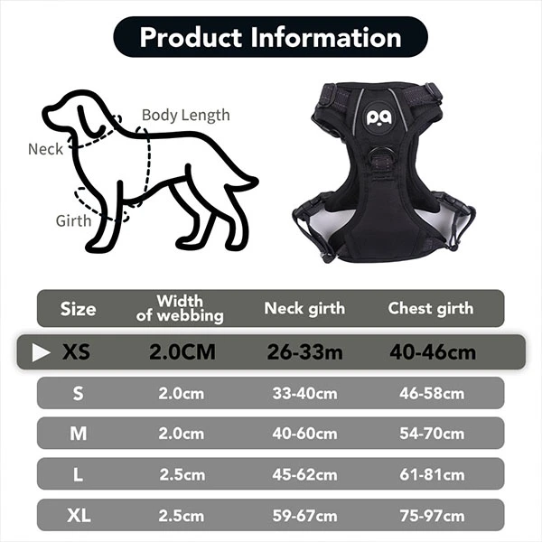A close-up of the reinforced stitching and hardware on a custom dog harness.